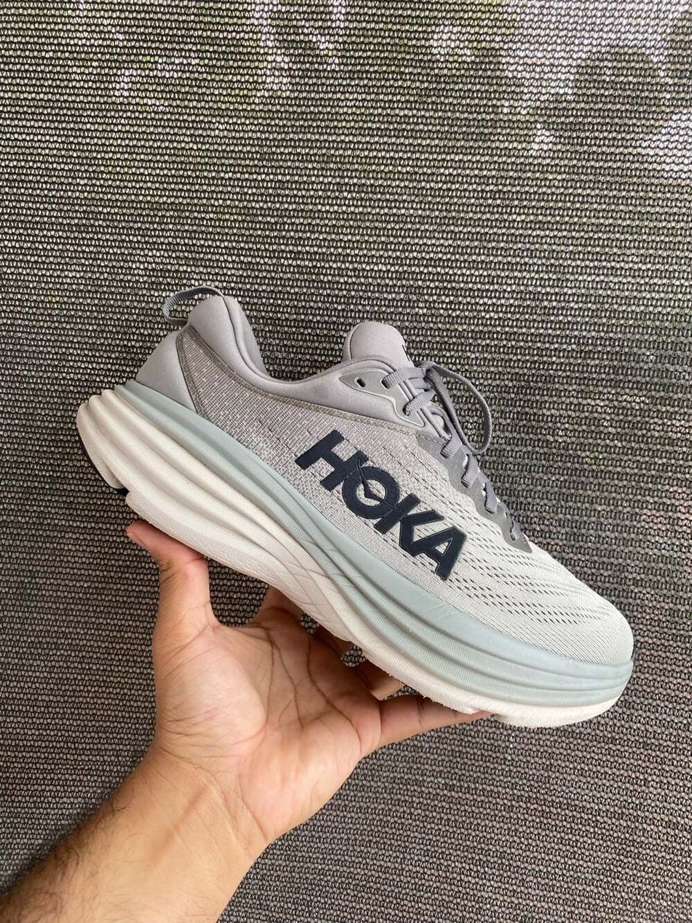 Hoka Bondi 8 Men's Running Shoes Size 11D Grey